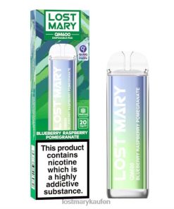 LOST MARY Einweg - P6LVB153 Blaubeer-Himbeer-Granatapfel LOST MARY QM600 Einweg-Vapor